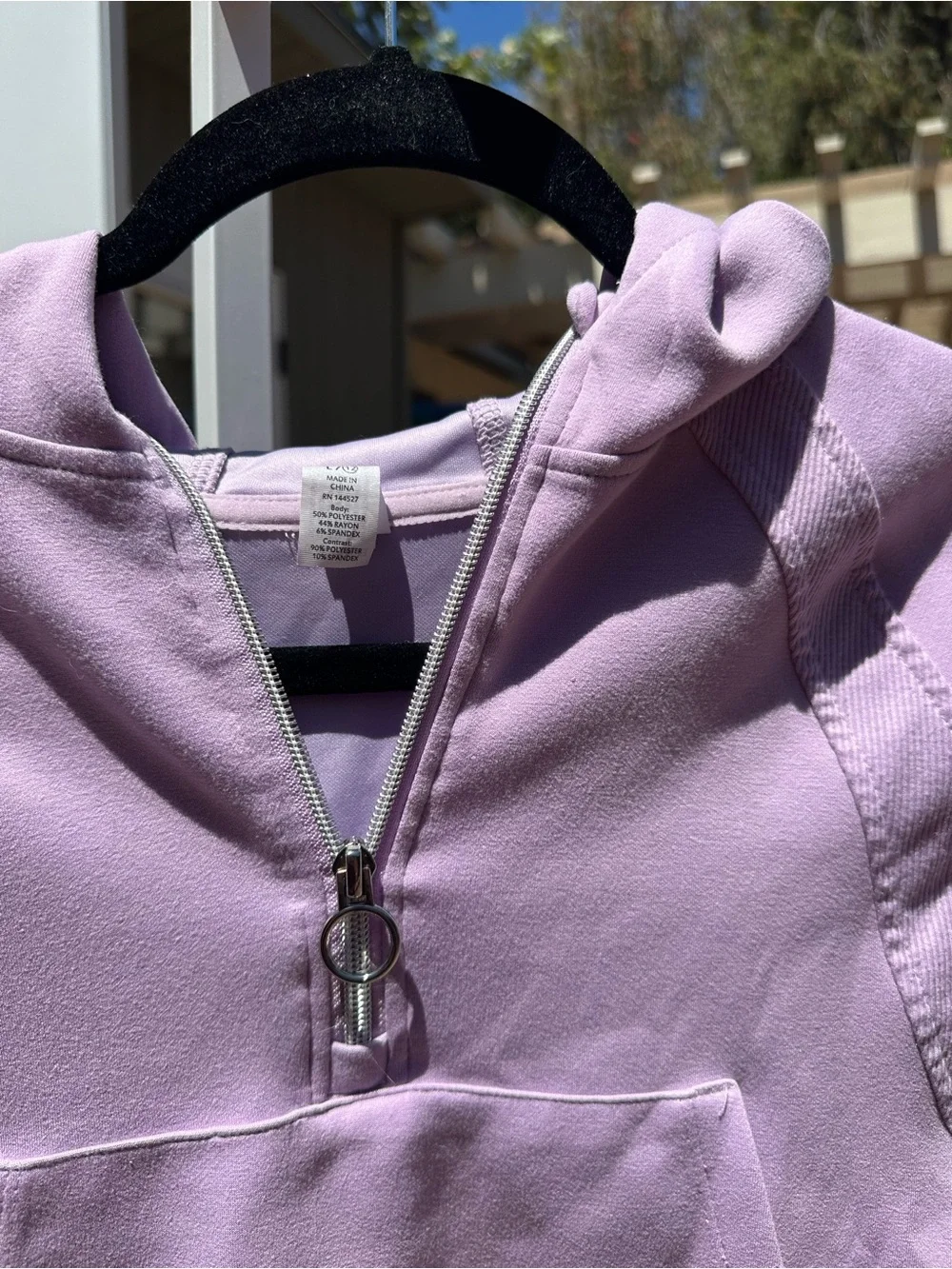90 Degree By Reflex Lilac Half-Zip Hooded Sweatshirt/ matching sweats